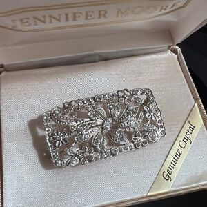Jennifer Moore Vintage Silver Crystal Brooch